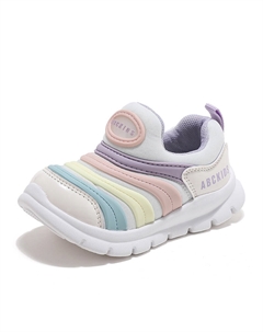 Низкие, амортизирующие, износостойкие детские туфли бежевого и разноцветного цвета для младенцев и малышей Abc-kids