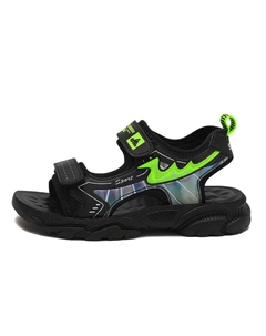 Нескользящие, износостойкие, дышащие детские сандалии для детей, черный/зеленый Adoonga