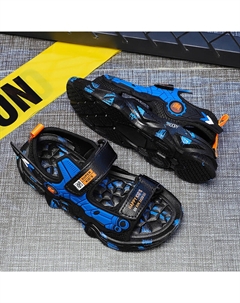 Сандалии детские, противоскользящие, износостойкие, дышащие, с низким верхом, черный/синий Snoopy