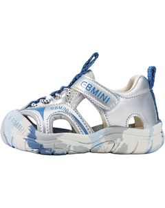 Нескользящие, износостойкие, дышащие, легкие, амортизирующие низкие детские туфли для младенцев и малышей, серебряный/синий Ebmini