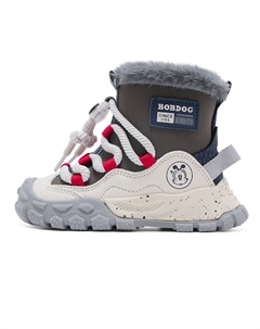 Детские хлопковые ботинки с термоподдержкой, серый/бежевый Bobdog