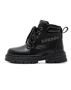 Детские хлопковые ботинки, устойчивые к истиранию и скольжению, для детей, черный Bobdog