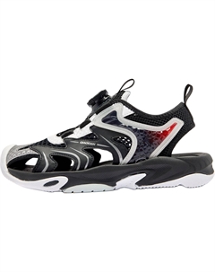 Нескользящие и дышащие низкие детские сандалии для подростков, черный/серебряный Qiaodan