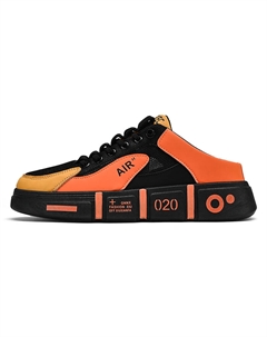 Детские противоскользящие износостойкие шлепанцы для улицы, черный/оранжевый Fcmm