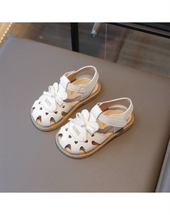 Детские сандалии с низким верхом, противоскользящие, с защитой от ударов и дышащие. Для детей от 3 до 7 лет., экрю Tonybear