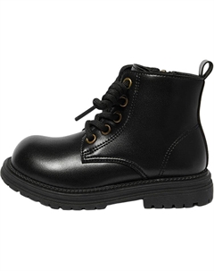 Детские кожаные ботинки для дошкольников, черный Snoffy