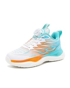 Кроссовки для бега для детей с низким верхом, устойчивые к истиранию, с отскоком, дышащие, легкие, с амортизацией и поддержкой, белый/оранжевый Qiquduck