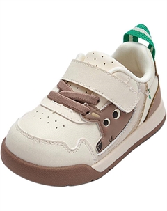 Нескользящие износостойкие низкие туфли для малышей, белый/коричневый Balabala