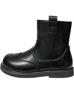 Детские кожаные ботинки для детей, черный Snoffy