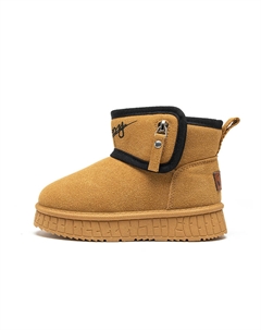 Нескользящие теплые детские ботинки средней высоты, хаки Snoopy