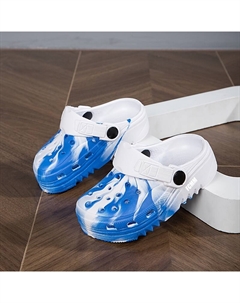 Прочные дышащие детские сандалии с низким верхом для детей от 3 до 7 лет, белый/синий Fcmm