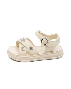 Нескользящие, легкие, амортизирующие, низкие сандалии для детей, бежевый Budding