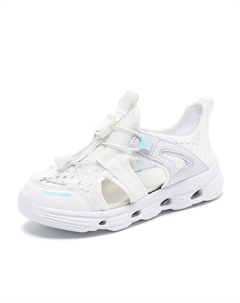 Детские сандалии с низким верхом, устойчивые к истиранию, с амортизацией и легким отскоком, белый/фиолетовый Qiquduck