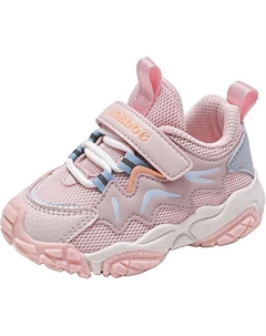 Детские кроссовки с низким верхом, устойчивые к скольжению и износу, розовый Bobdog