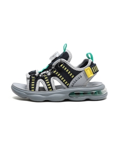 Детские сандалии, устойчивые к истиранию, дышащие, легкие, с амортизацией, серый/фиолетовый Bkg