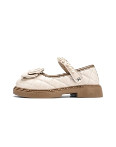 Нескользящие кожаные туфли для детей, бежевый Yuzhaolin