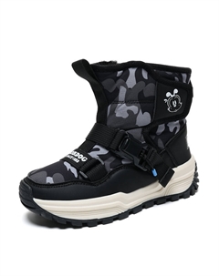 Теплые детские ботинки с противоскользящей подошвой и защитой от ударов, серый/черный Bobdog