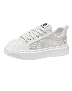 Износостойкие дышащие низкие детские кроссовки для скейтбординга для подростков, белый Kung fu partners