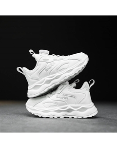 Детские кроссовки для бега, устойчивые к истиранию, с отскоком, водонепроницаемые и дышащие, белые, для подростков Binary