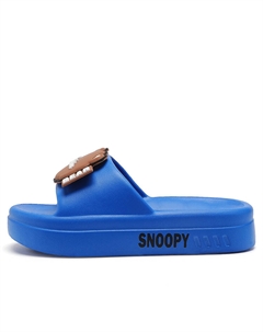 Противоскользящие, дышащие, легкие, амортизирующие тапочки для детей, синий Snoopy