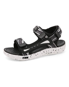 Сандалии детские с амортизацией и дышащими низкими каблуками, черный/белый Fcmm