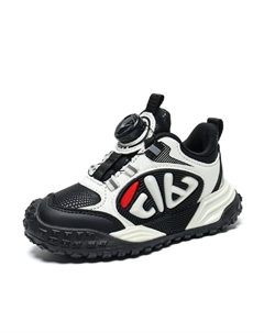 Кроссовки для бега для детей с противоскользящей амортизацией, износостойкие, амортизирующие, водонепроницаемые и дышащие., черный/белый Binary