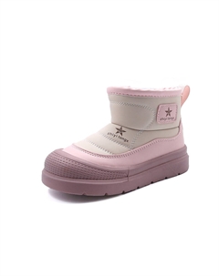 Нескользящие и износостойкие теплые высокие детские ботинки, розовый Wooden rabbit