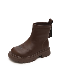 Нескользящие теплые высокие детские ботинки, коричневый Budding