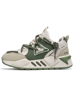 Дышащие низкие повседневные кроссовки для подростков, бежевый/зеленый Kung fu partners