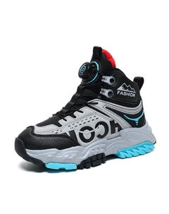 Противоскользящие, износостойкие, легкие, амортизирующие, теплые, среднего размера, детские ботинки для детей, черный/серый/синий Wooden rabbit