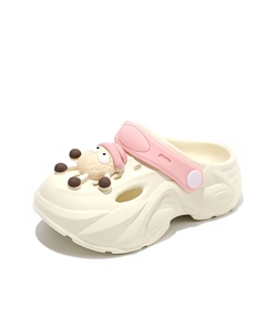 Детские сабо Kids, бежевый/розовый Wooden houses