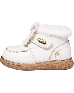 Детские кожаные ботинки для дошкольников, белый Snoffy