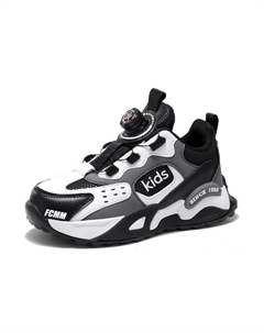 Нескользящие, износостойкие, водонепроницаемые повседневные кроссовки с низким верхом для детей, черный/белый Fcmm