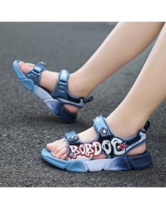 Детские сандалии с низким верхом, нескользящие и дышащие, синий Bobdog