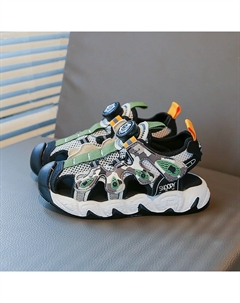 Детские сандалии с низким верхом, устойчивые к истиранию, восстанавливающие форму, быстросохнущие, нескользящие, зеленый Snoopy