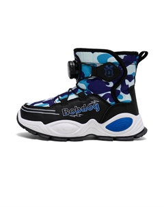 Противоскользящие, противоударные, износостойкие, водостойкие, теплые детские ботинки для детей, синий Bobdog