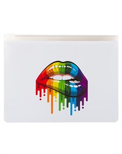 Кошелек на молнии POP ART Rainbow lips Kamcity