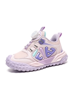 Кроссовки для бега для детей, противоскользящие, с амортизацией, устойчивые к истиранию, с отскоком, дышащие, розовый/фиолетовый Binary