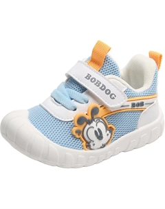 Противоскользящие, амортизирующие, дышащие детские туфли для младенцев и малышей, синий Bobdog