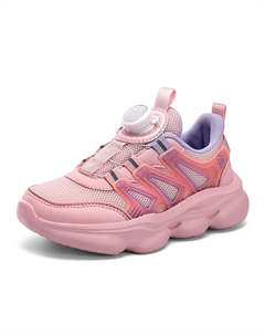 Противоскользящие и износостойкие дышащие детские кроссовки для бега, розовый Bobdog