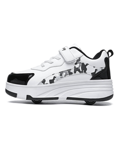 Амортизирующие устойчивые к истиранию сбалансированные противоскользящие повседневные детские кроссовки Kids', черный/белый Adoonga