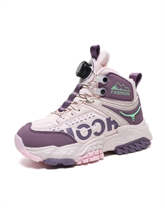 Противоскользящие, износостойкие, легкие, амортизирующие, теплые, среднего размера, детские ботинки для детей, розовый/фиолетовый Wooden rabbit