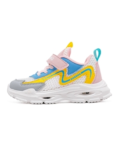 Легкие амортизирующие повседневные детские кроссовки Kids', розовый/желтый Bobdog