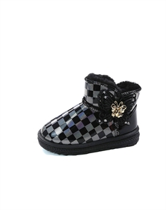 Противоскользящие, износостойкие, легкие, амортизирующие, теплые детские ботинки, черный Wooden rabbit