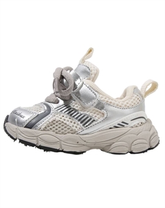 Кроссовки Slip Resistant Anti Kick Cushioning Breathable Abrasion Resistant Toddler Shoes Infant And Toddler, серебряный Maibuxiong
