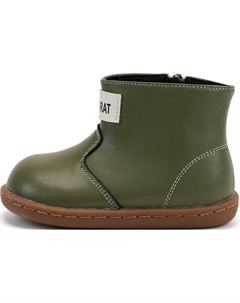 Детские кожаные ботинки для дошкольников, зеленый Qinuoshu