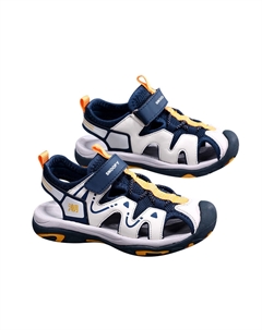 Детские сандалии с противоскользящей подошвой, устойчивые к истиранию и ударам, синий/оранжевый Snoopy