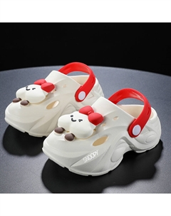 Детские тапочки с низким верхом, устойчивые к скольжению, истиранию и отскоку, бежевый/красный Snoopy