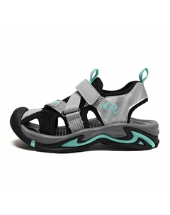 Дышащие, нескользящие и износостойкие низкие сандалии для детей, серый/зеленый Shibu