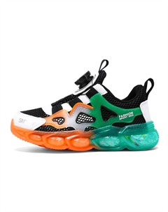 Кроссовки для бега с низким верхом, противоскользящие, устойчивые к истиранию, дышащие, детские, черный/оранжевый Snoopy